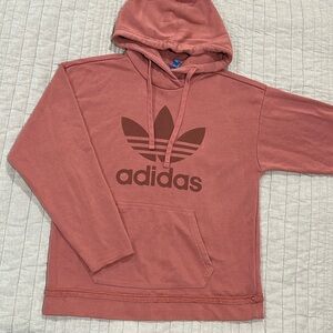 Adidas pink drawstring hoodie size 2XS small